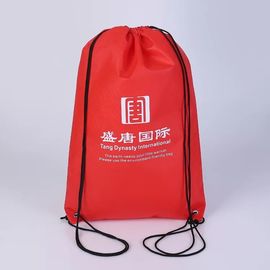 Κίνα Κόκκινα σακίδια πλάτης αθλητικού Drawstring εκτύπωσης όφσετ με το υλικό καμβά βαμβακιού προμηθευτής