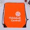 Φιλικά πορτοκαλιά σακίδια πλάτης αθλητικού Drawstring Eco για τη συσκευασία και τη συναρμολόγηση αθλητών προμηθευτής