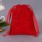 Τυπωμένη κόκκινη τσάντα Drawstring βαμβακιού, μεγάλη τσάντα πλυντηρίων Drawstring καμβά προμηθευτής